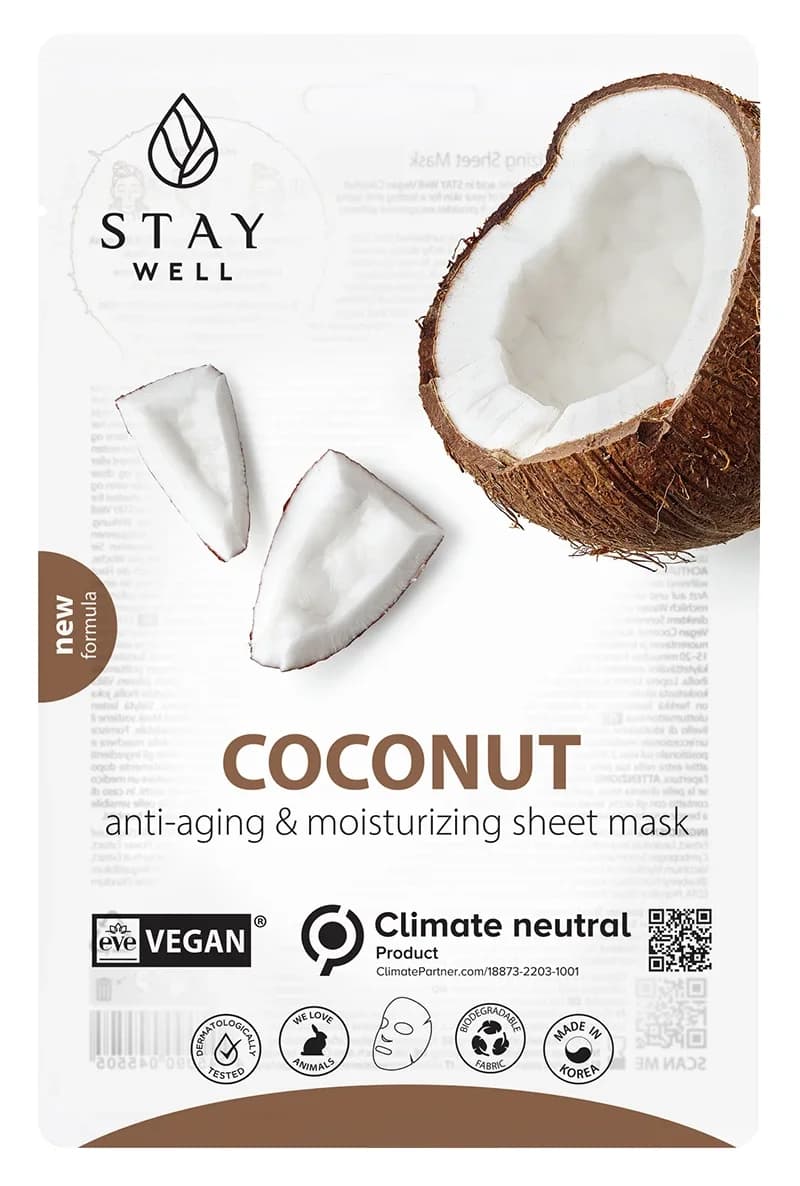 Stay Well Vegan Sheet Mask Coconut 1 st från Stay Well – köp hos Apotek Hjärtat