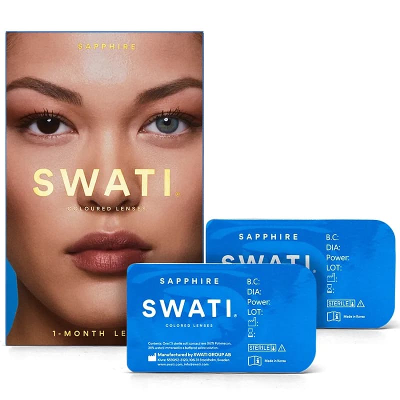SWATI Cosmetics 1 Month Sapphire färgade linser från Swati – köp hos Apotek Hjärtat