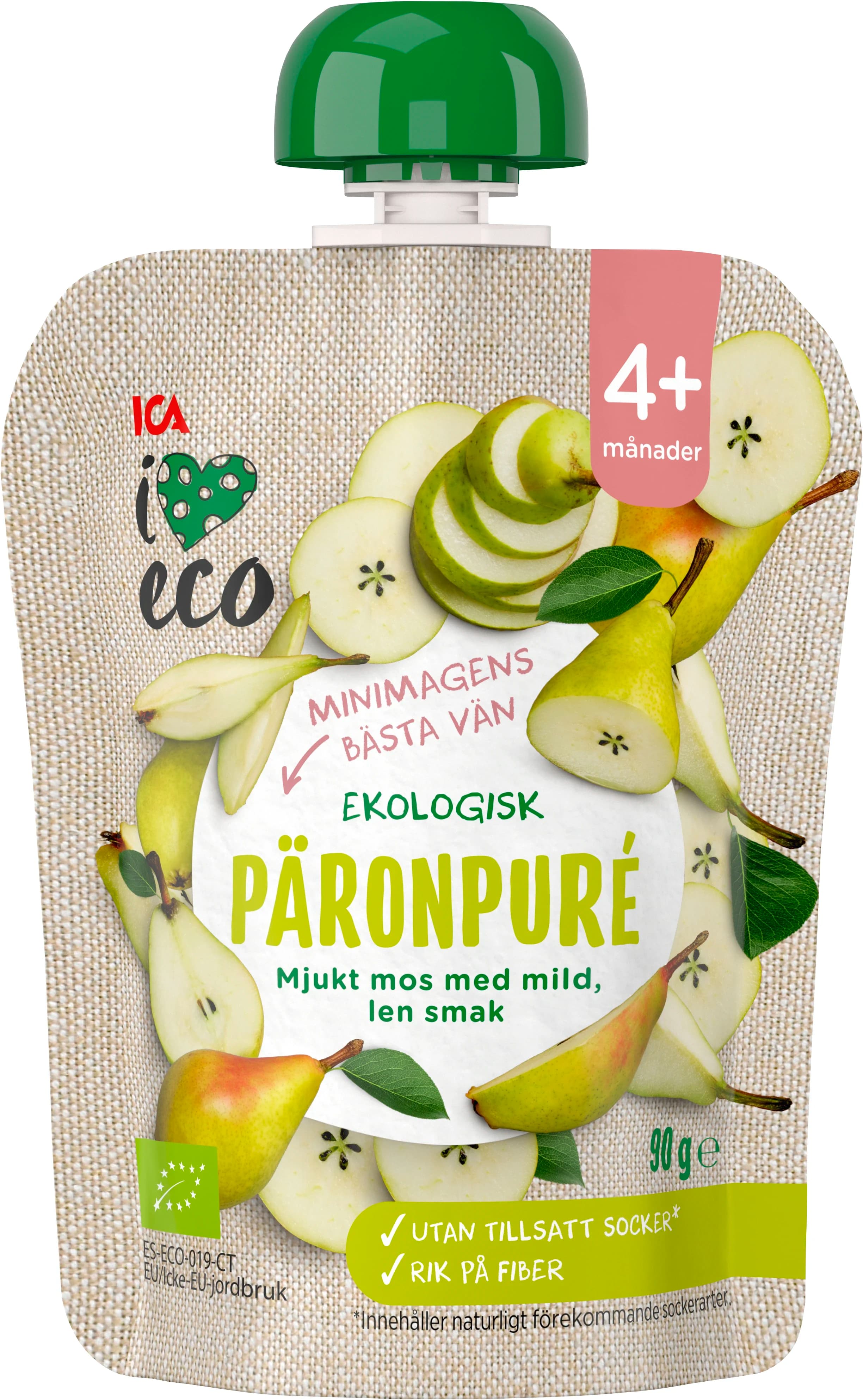 ICA I Love Eco Päronpuré 90 g från ICA I Love Eco – köp hos Apotek Hjärtat