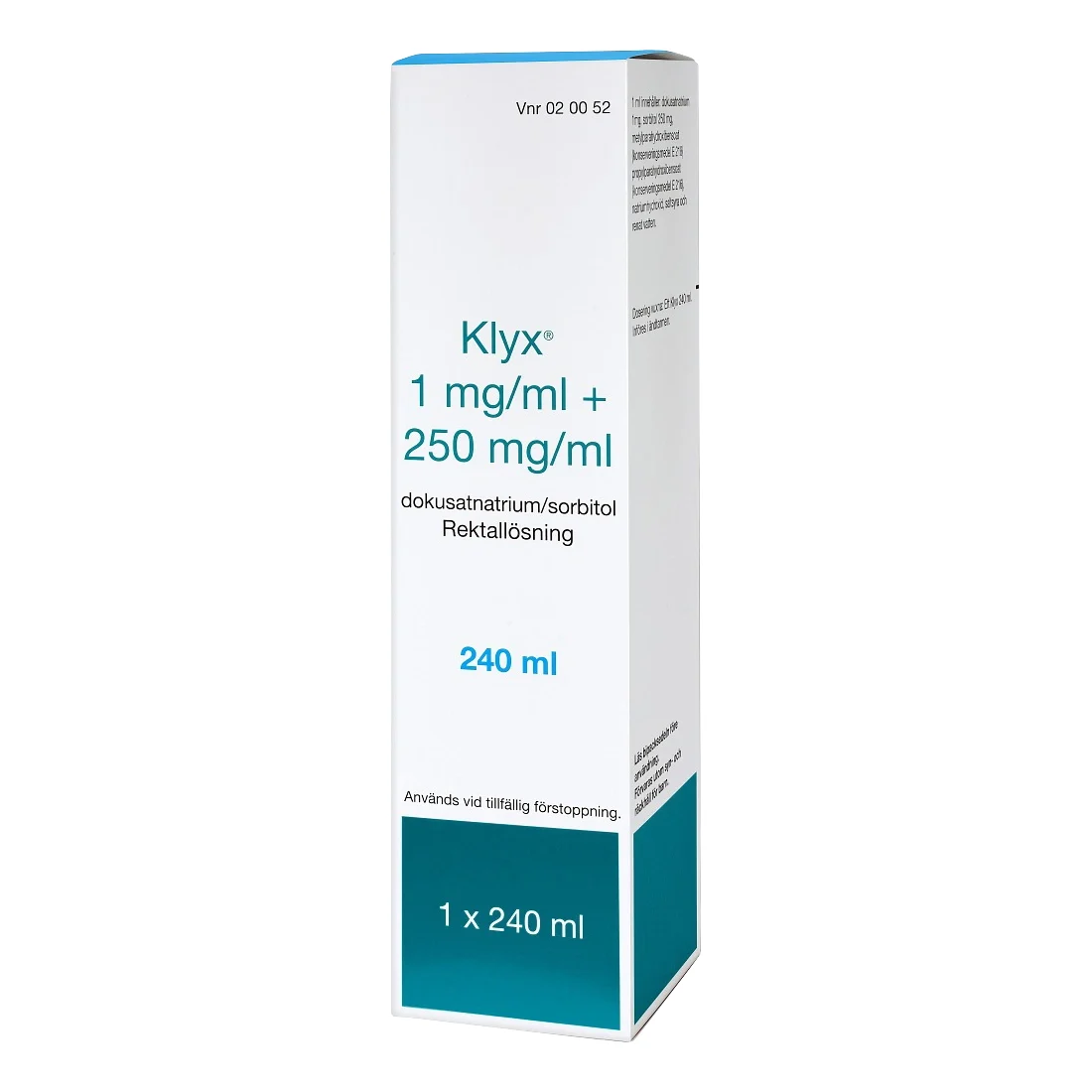 Klyx rektallösning 1 mg/ml + 250 mg/ml 240 ml från Klyx – köp hos Apotek Hjärtat