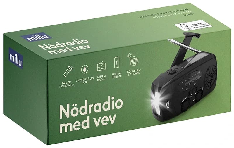 Millu Nödradio med vev från Millu – köp hos Apotek Hjärtat