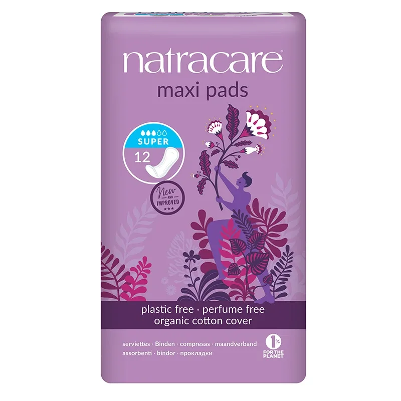 Natracare Binda Maxi Super 12 st från Natracare – köp hos Apotek Hjärtat