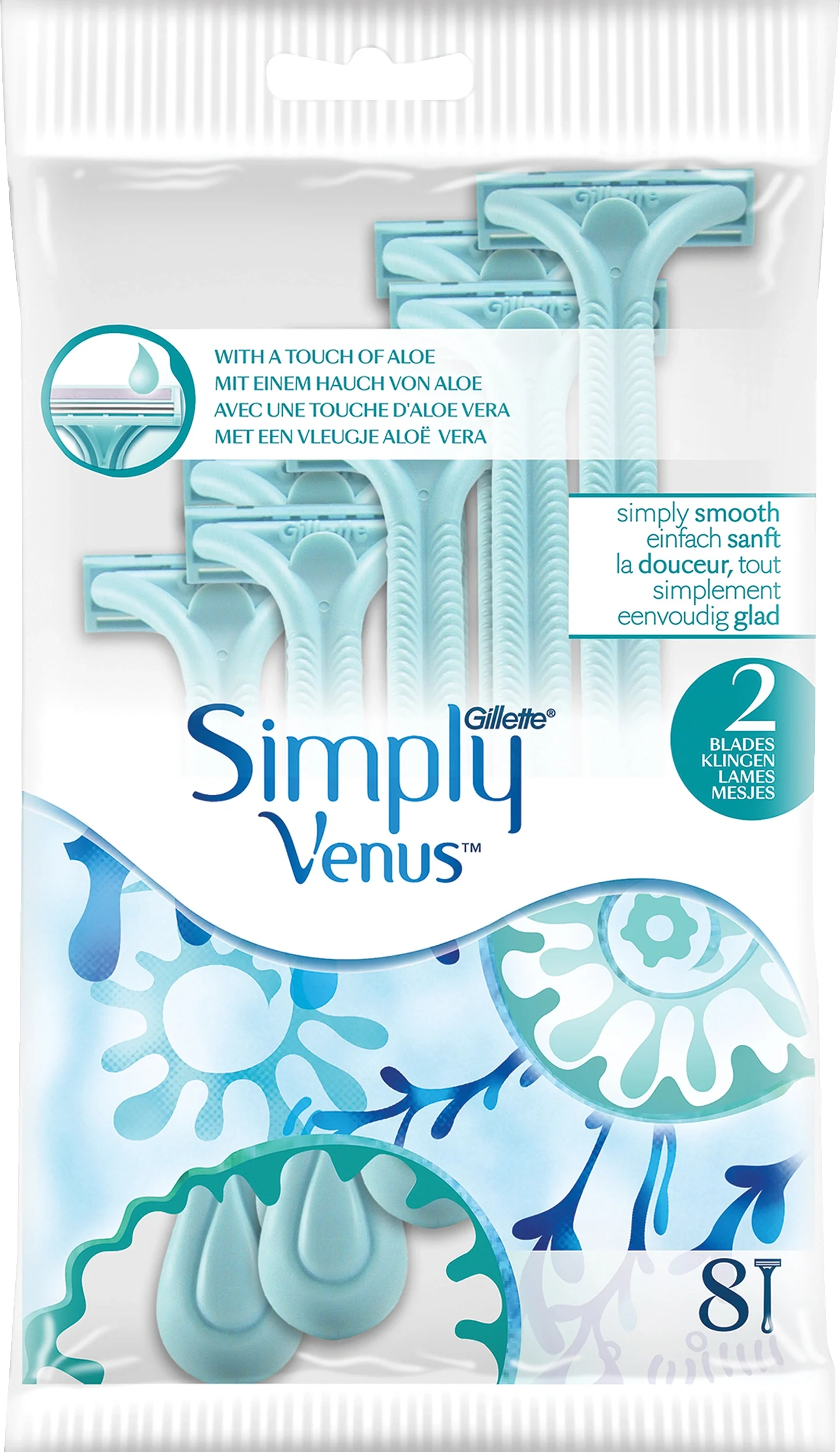 Gillette Simply Venus 2 Engångshyvlar För Kvinnor 8 st från Gillette Venus – köp hos Apotek Hjärtat