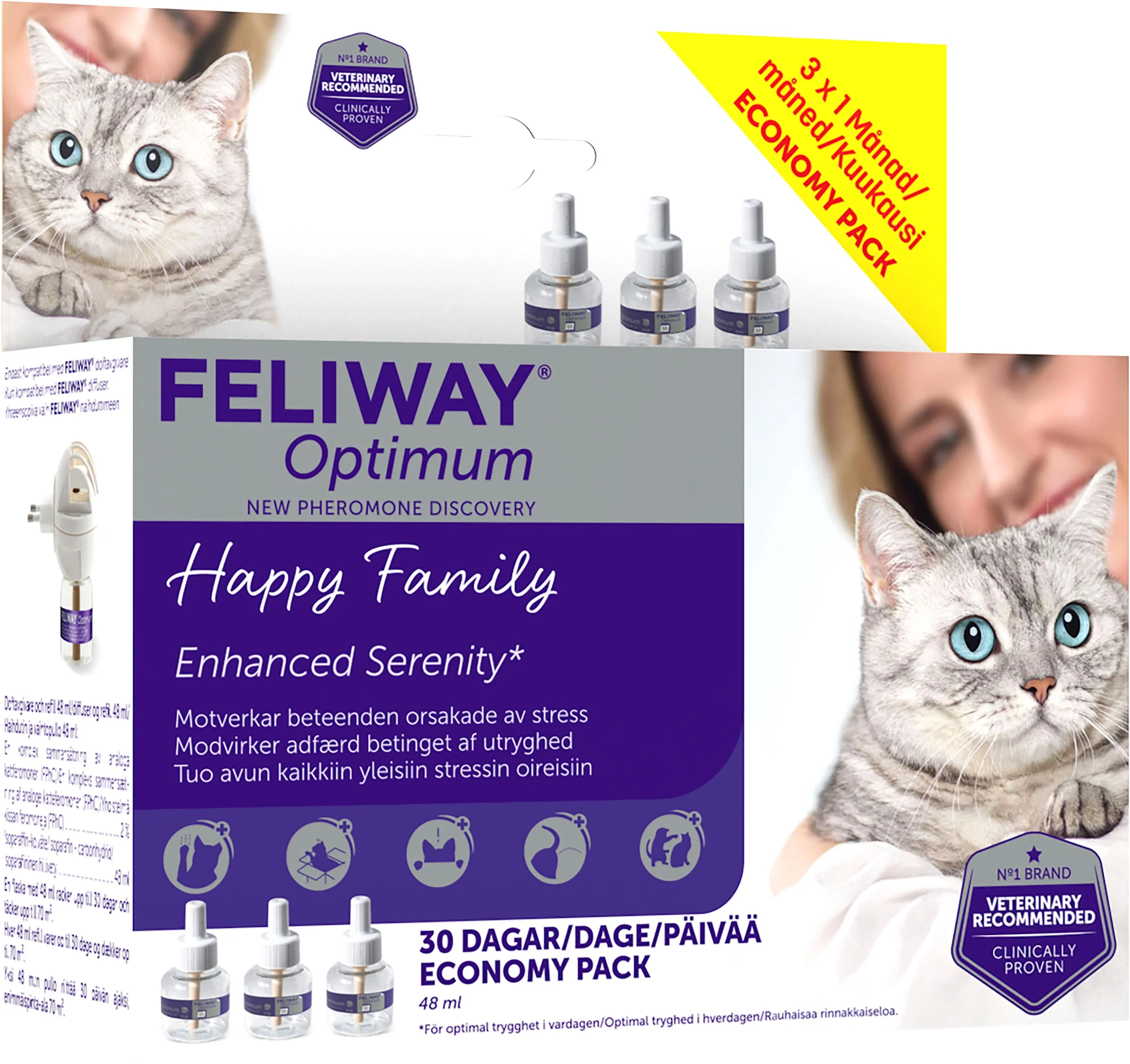 Feliway Optimum Refill 3 x 48 ml från FELIWAY – köp hos Apotek Hjärtat