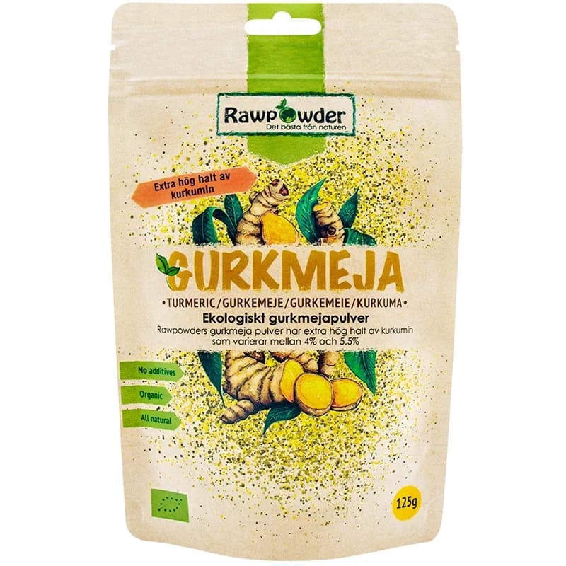 Rawpowder Gurkmejapulver 125 g från Rawpowder – köp hos Apotek Hjärtat
