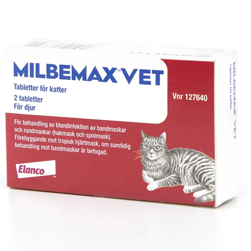 Milbemax vet. för katter tablett 2 st från Milbemax – köp hos Apotek Hjärtat