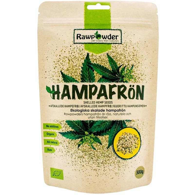 Rawpowder Skalade Hampafrön 300 g från Rawpowder – köp hos Apotek Hjärtat