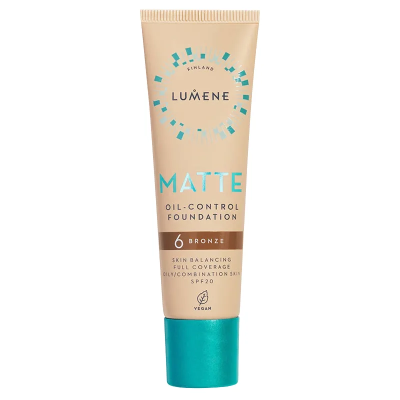 Lumene Matte Oil-Control Foundation SPF 20, 30 ml 6 Bronze från Lumene - köp hos Apotek Hjärtat