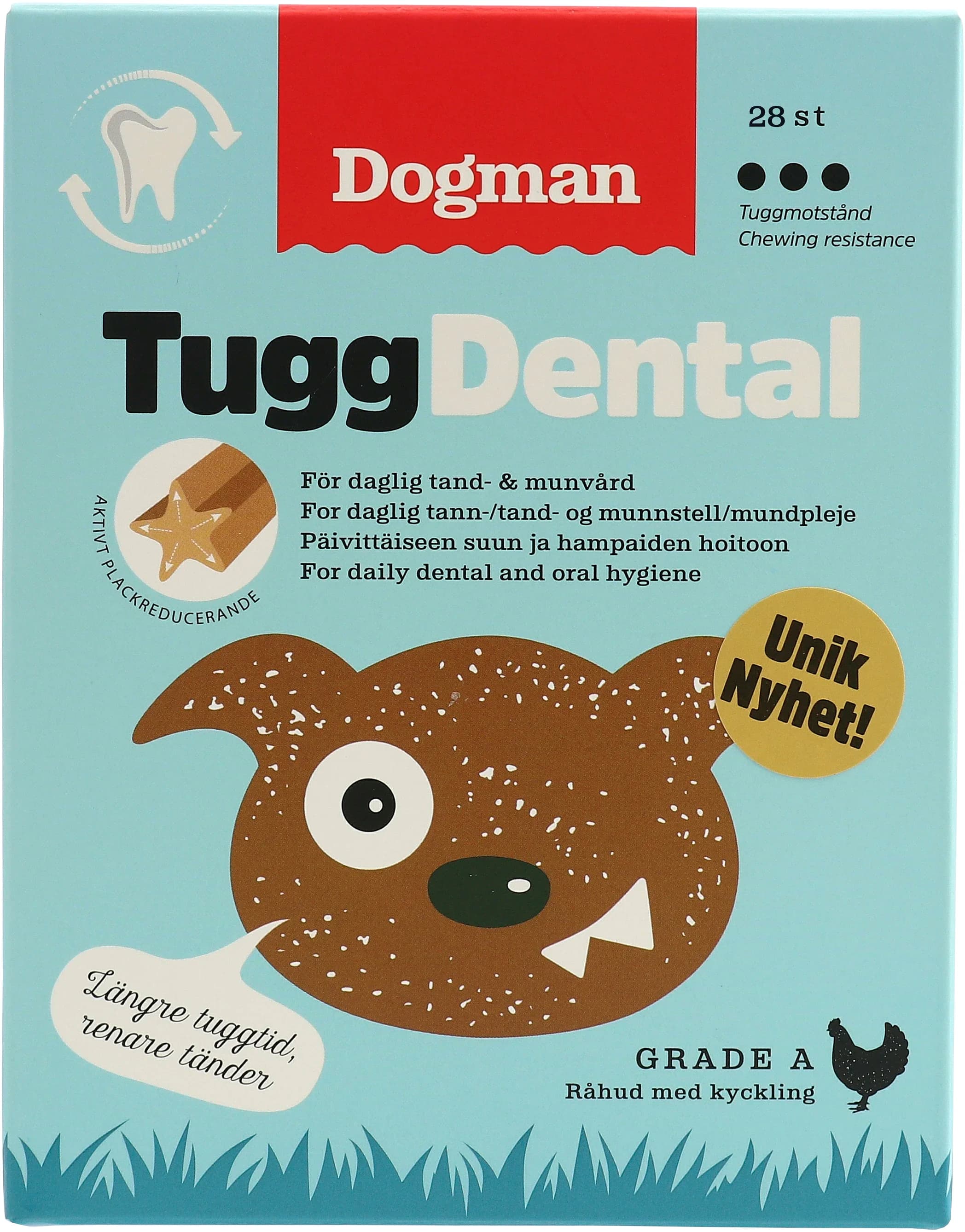 Dogman Tugg Dental med Kyckling 28-pack från Dogman – köp hos Apotek Hjärtat