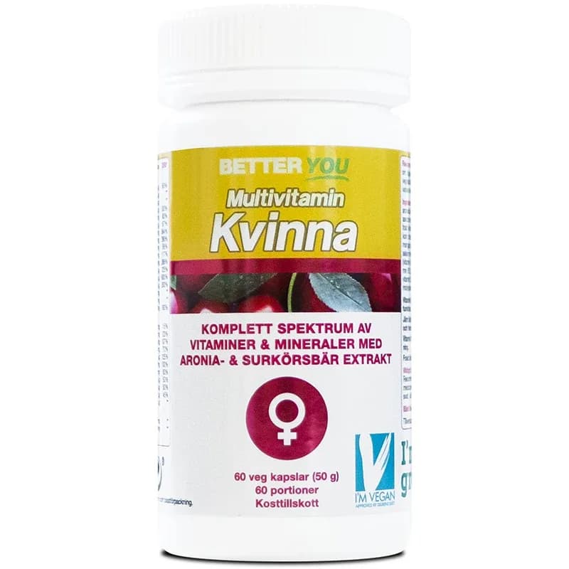 Better You Multivitamin Kvinna 60 kapslar från Better You – köp hos Apotek Hjärtat