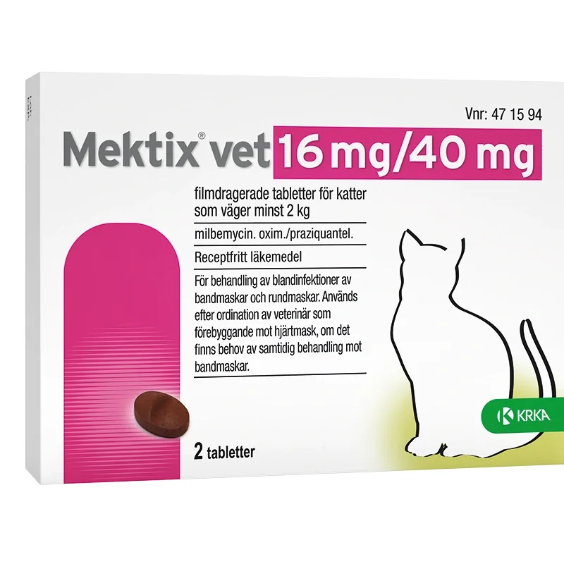 Mektix vet Filmdragerad tablett 16mg/40mg Blister, 2st från Mektix vet – köp hos Apotek Hjärtat