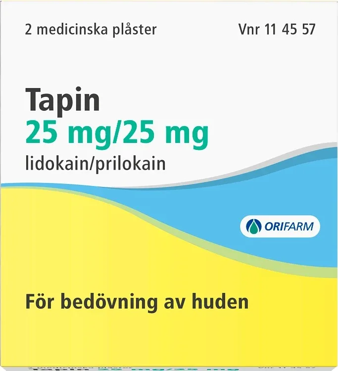 Tapin medicinskt plåster 25 mg/25 mg 2 st från Orifarm – köp hos Apotek Hjärtat