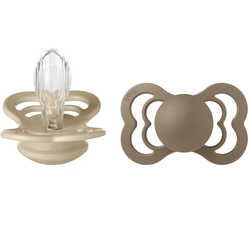 BIBS Supreme Silicone Vanilla/Dark Oak 2-pack Size 2 från BIBS – köp hos Apotek Hjärtat