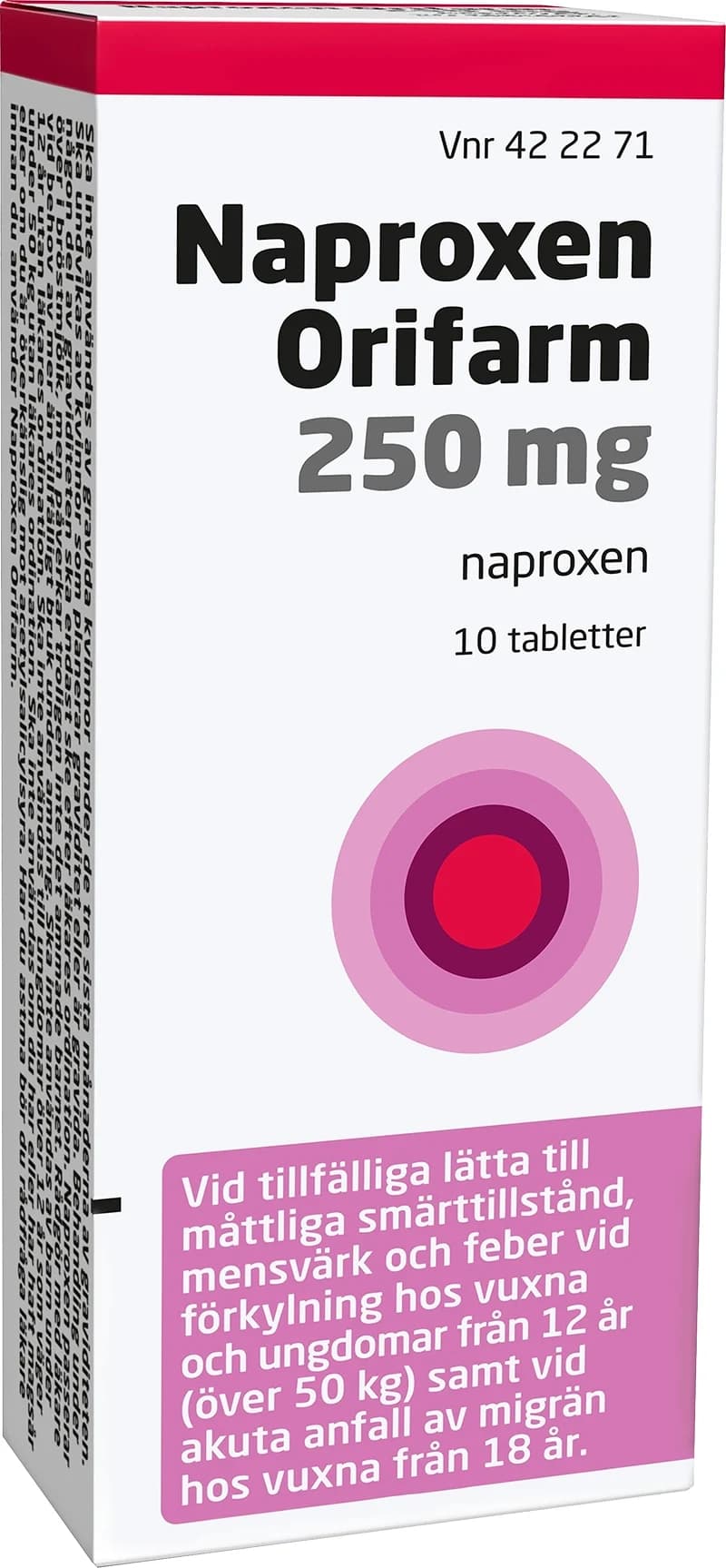Naproxen Orifarm tablett 250 mg 10 st från Orifarm – köp hos Apotek Hjärtat