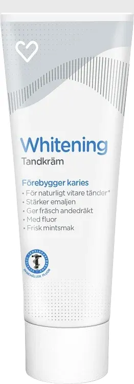 Hjärtats Tandkräm Whitening 75 ml från Hjärtats – köp hos Apotek Hjärtat