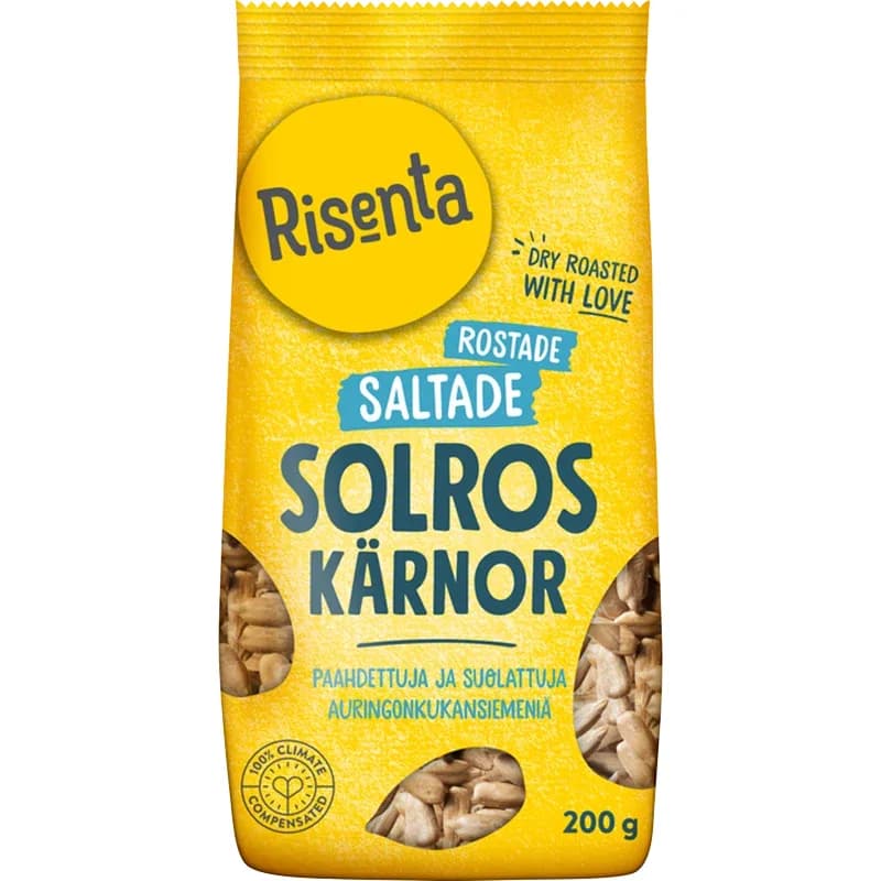 Risenta Solroskärnor Saltade/Rostade 200 g från Risenta – köp hos Apotek Hjärtat