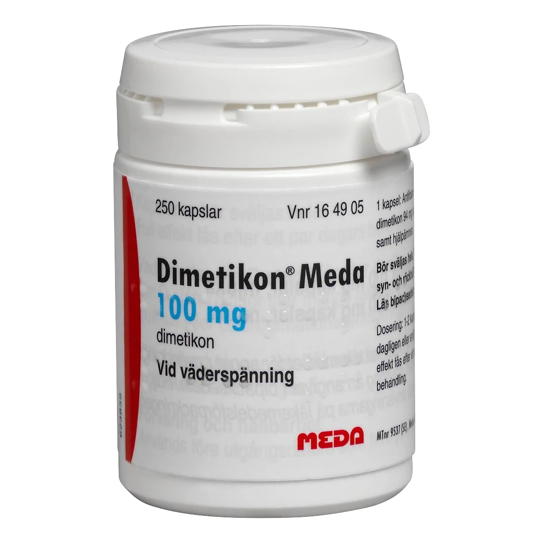 Dimetikon Meda mjuk kapsel 100 mg 250 st från Dimetikon meda – köp hos Apotek Hjärtat