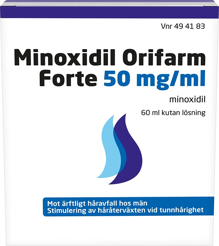 Minoxidil Orifarm Forte kutan lösning 50 mg/ml 60 ml från Orifarm – köp hos Apotek Hjärtat