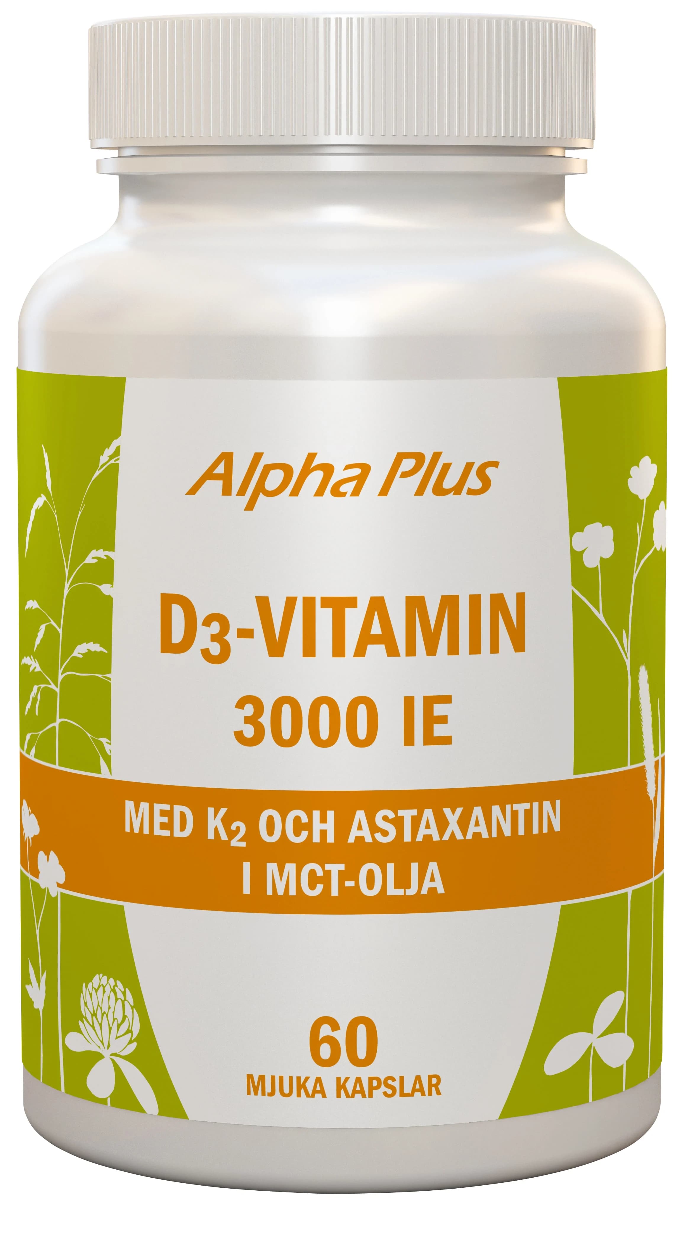 Alpha Plus D3-Vitamin 3000 IE med K2 60 kapslar från Alpha Plus – köp hos Apotek Hjärtat