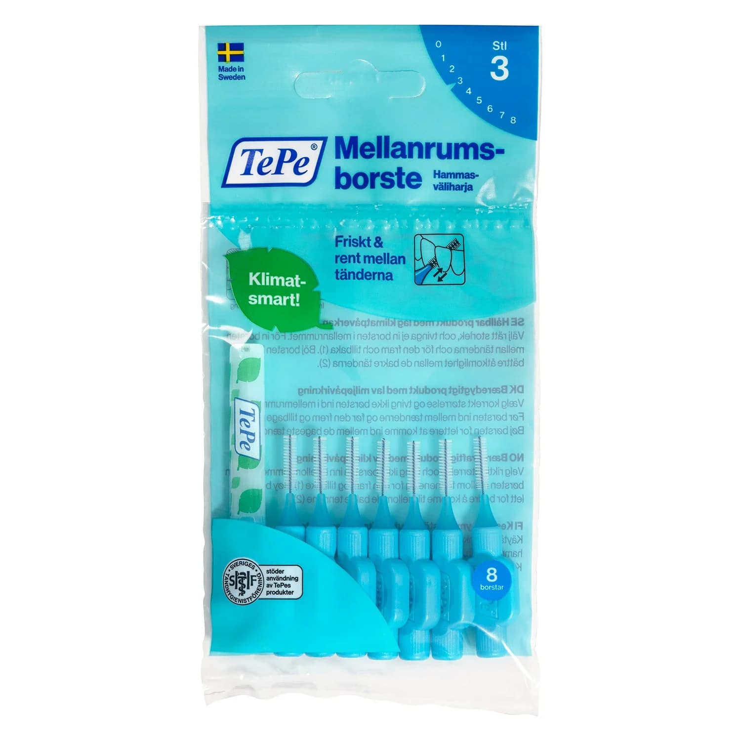 TePe Mellanrumsborste 0,4 - 1,3 mm 8 st 0,6 mm från TePe – köp hos Apotek Hjärtat