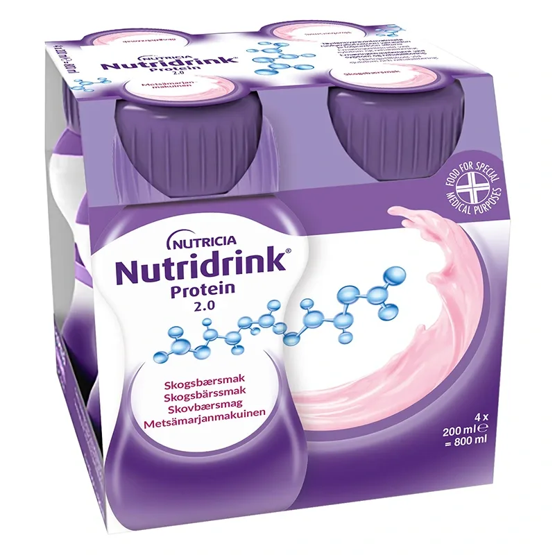 Nutridrink Protein 2.0 Skogsbär 4x200 ml från Nutridrink – köp hos Apotek Hjärtat