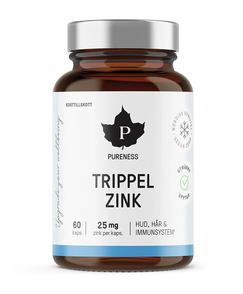 Pureness Trippel Zink 60 kapslar från Pureness – köp hos Apotek Hjärtat
