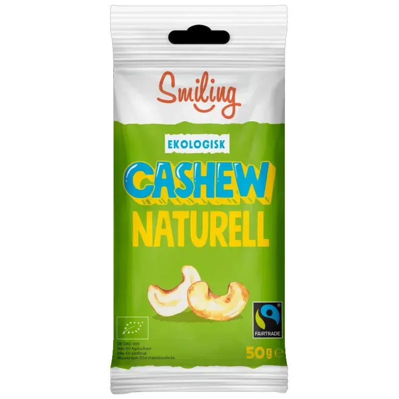 Smiling Cashewnötter Naturell 55 g från Smiling – köp hos Apotek Hjärtat
