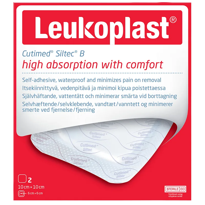 Leukoplast Cutimed Siltec B 10x10 cm 2 st från Leukoplast – köp hos Apotek Hjärtat