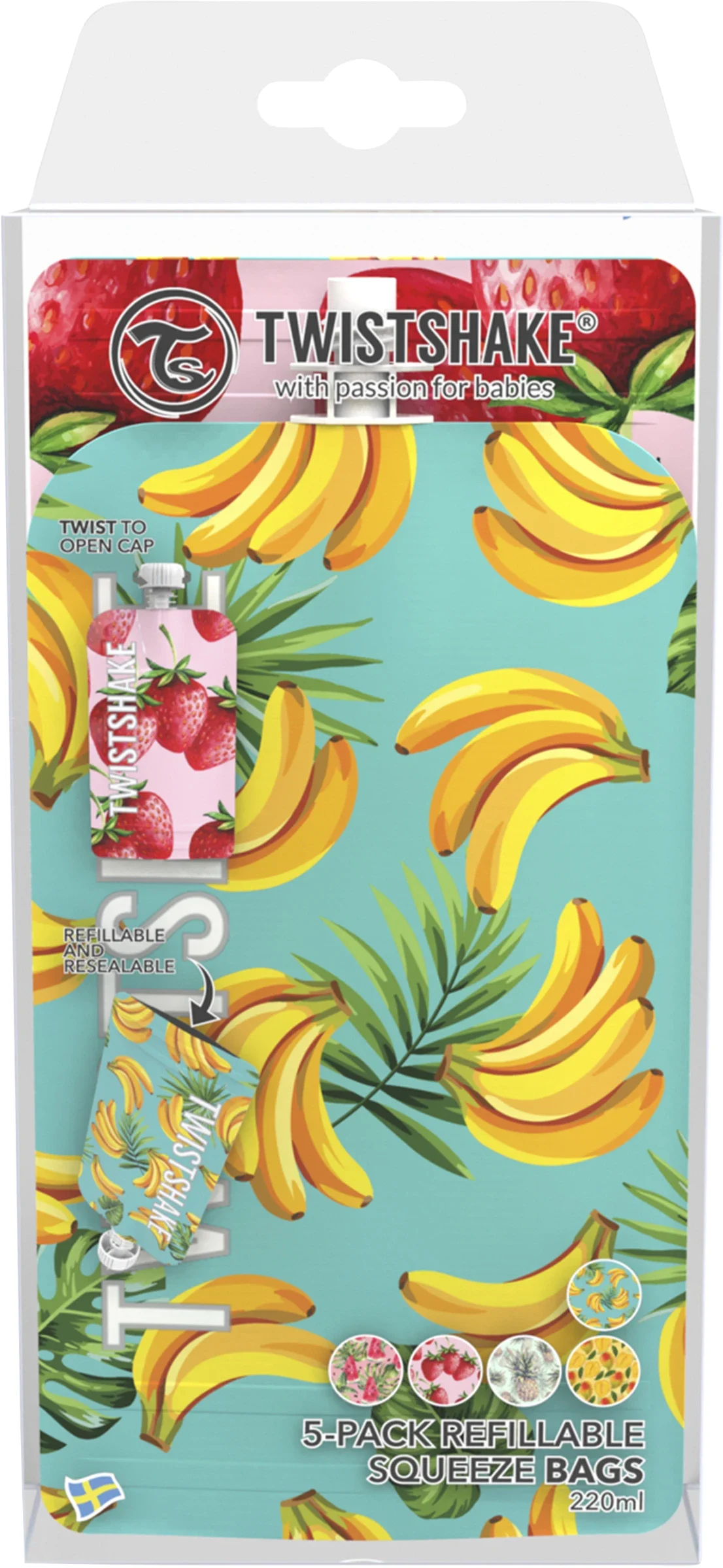 Twistshake Squeeze Bag 5x220 ml Fruit från Twistshake – köp hos Apotek Hjärtat