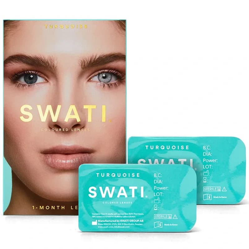 SWATI Cosmetics 1 Month Turquoise färgade linser från Swati – köp hos Apotek Hjärtat