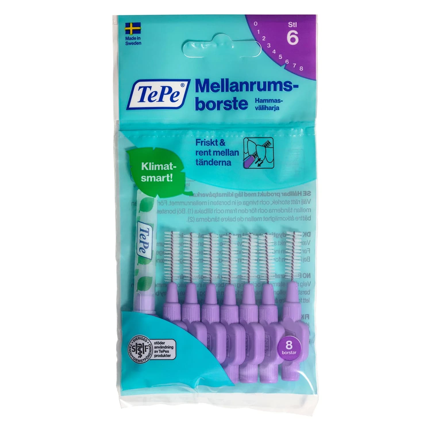 TePe Mellanrumsborste 0,4 - 1,3 mm 8 st 1,1 mm från TePe – köp hos Apotek Hjärtat
