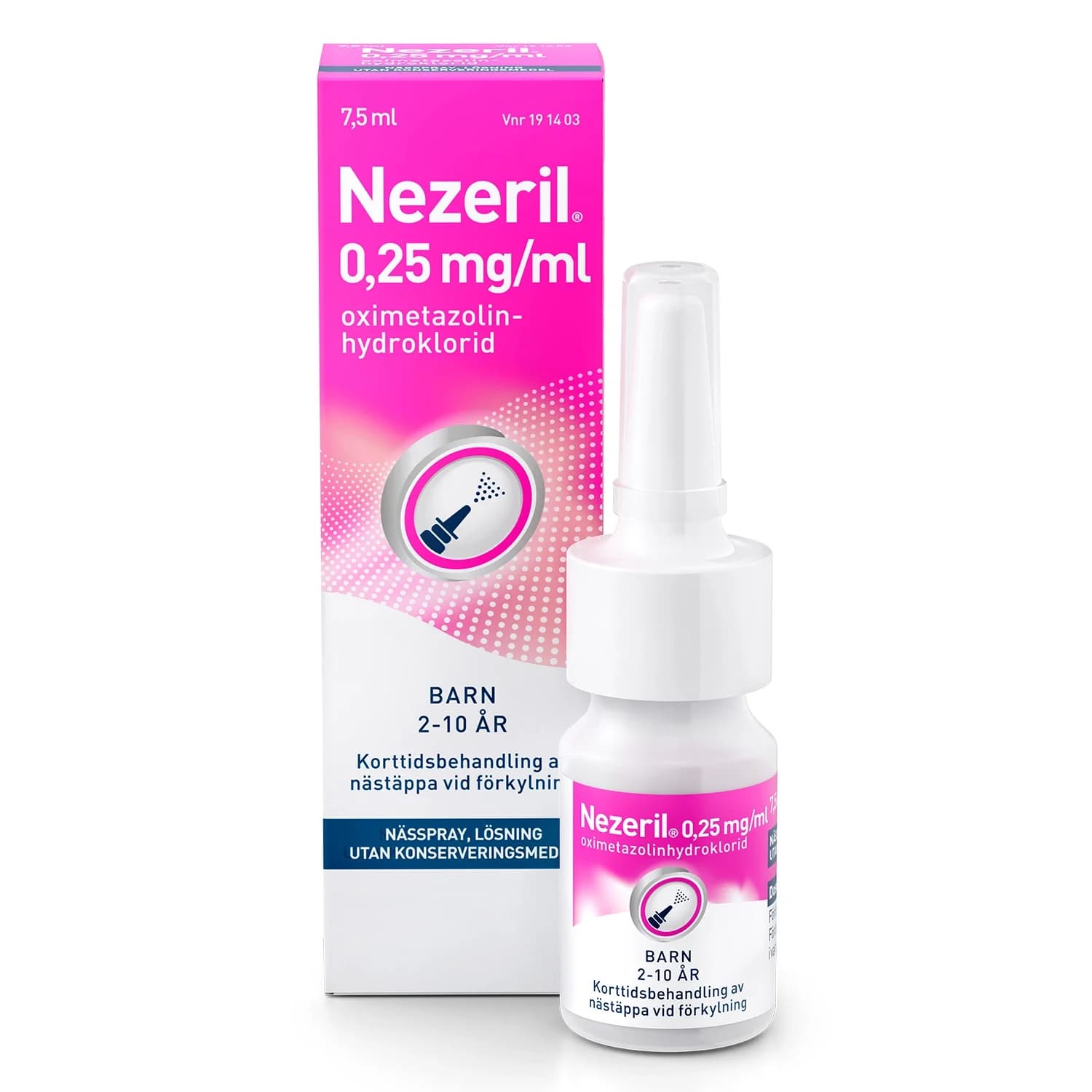 Nezeril nässpray 0,25 mg/ml 7,5 ml från Nezeril – köp hos Apotek Hjärtat