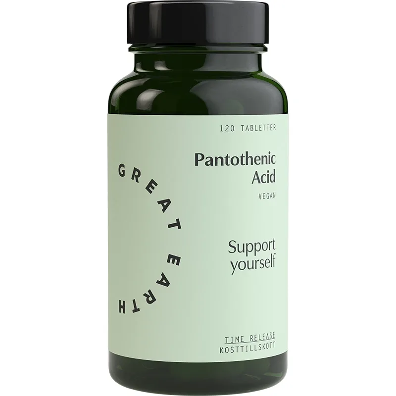 Great Earth Pantothenic Acid 120 tabletter från Great Earth – köp hos Apotek Hjärtat
