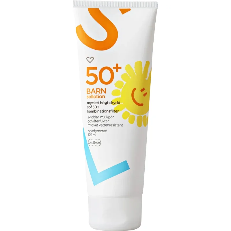 Hjärtats Sollotion Barn Oparfymerad SPF 50+, 125 ml från Hjärtats – köp hos Apotek Hjärtat