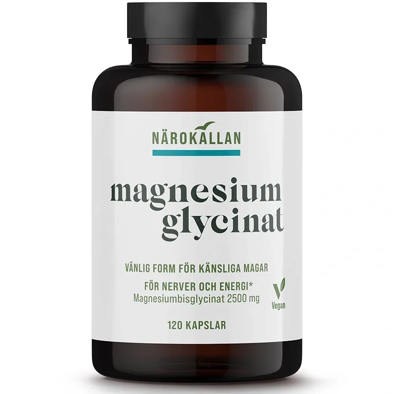 Närokällan Magnesiumglycinat 120 kapslar från Närokällan – köp hos Apotek Hjärtat