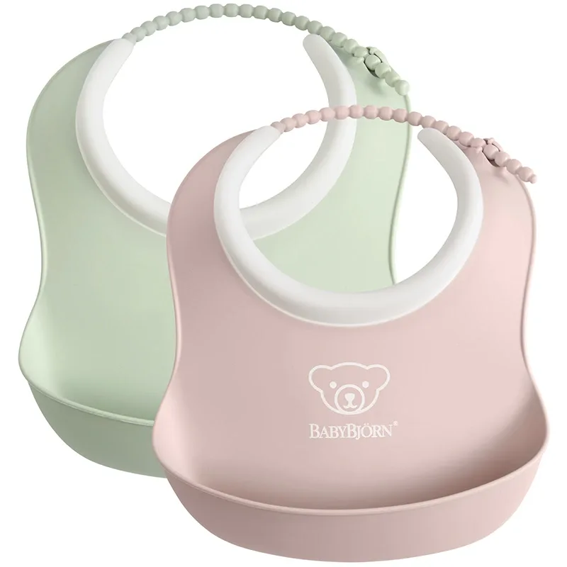 BabyBjörn Liten Haklapp Blekgrön/Blekrosa 2-pack från Babybjörn – köp hos Apotek Hjärtat