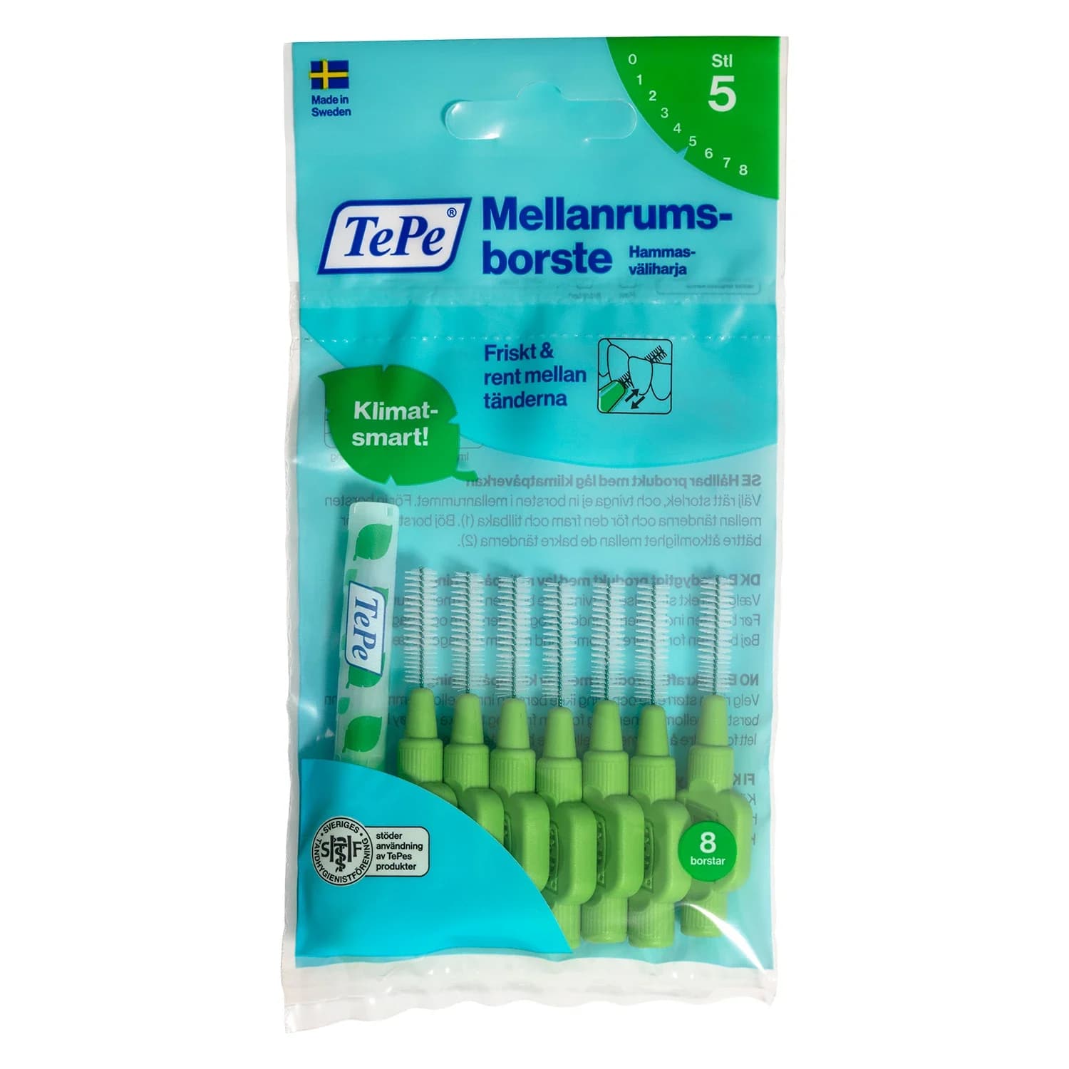 TePe Mellanrumsborste 0,4 - 1,3 mm 8 st 0,8 mm från TePe – köp hos Apotek Hjärtat