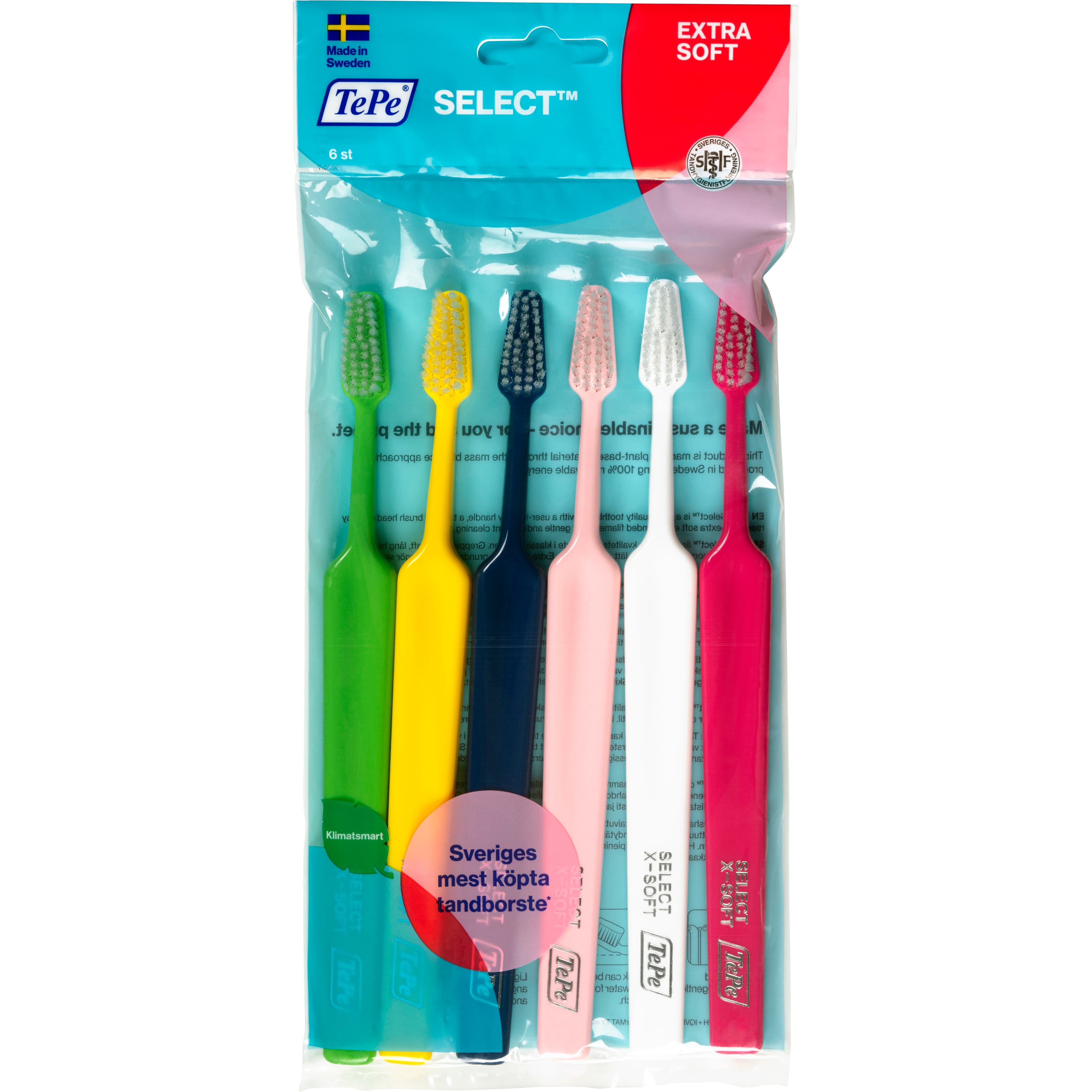 TePe Select Extra soft tandborste 6 st från TePe – köp hos Apotek Hjärtat