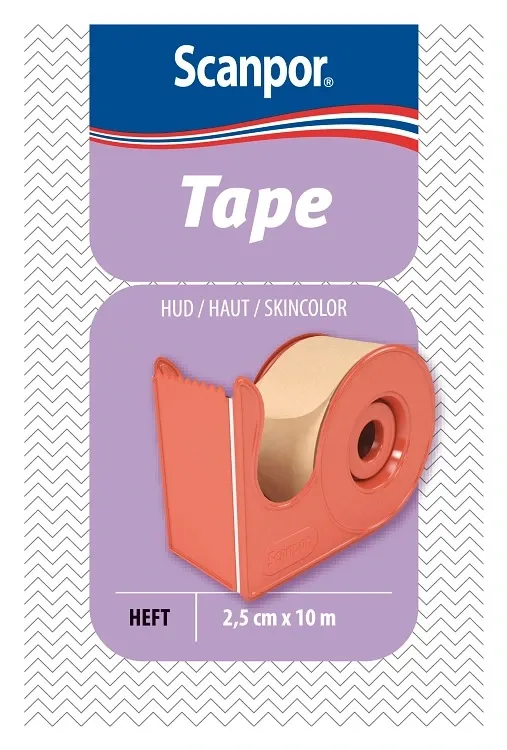 Scanpor Tape med hållare beige 2,5 cm x 10 m från Scanpor – köp hos Apotek Hjärtat