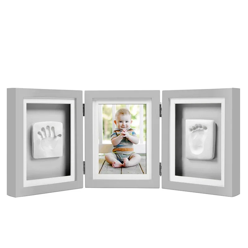 Pearhead Babyprints Deluxe Trippel Ram Grå från Pearhead – köp hos Apotek Hjärtat