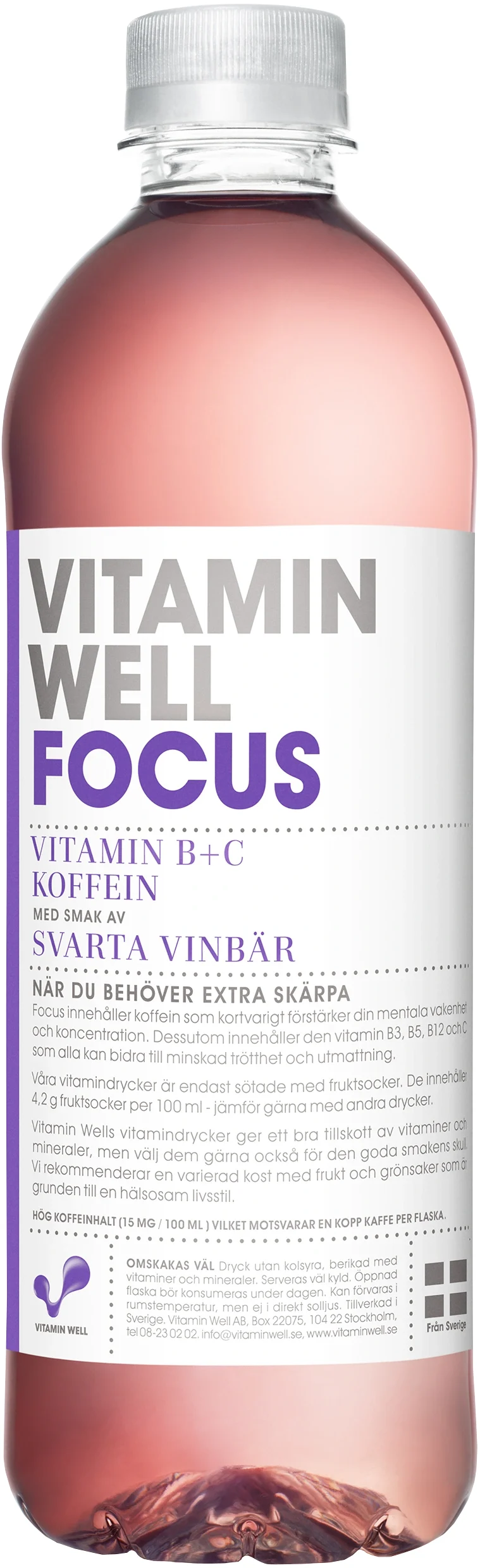 Vitamin Well Focus 50 cl från Vitamin Well – köp hos Apotek Hjärtat