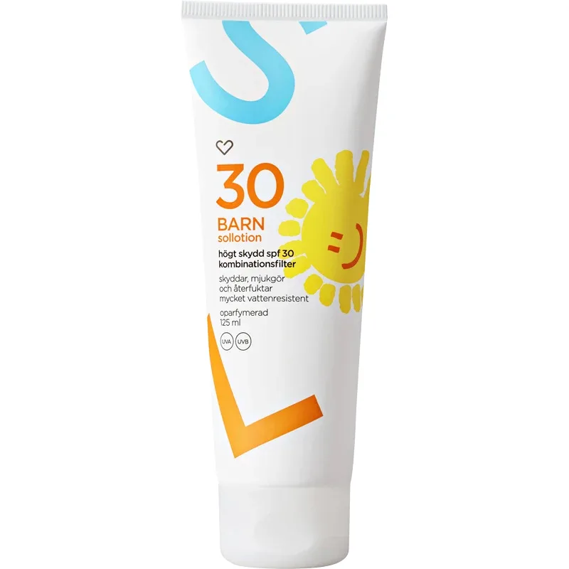 Hjärtats Sollotion Barn Oparfymerad SPF 30, 125 ml från Hjärtats – köp hos Apotek Hjärtat