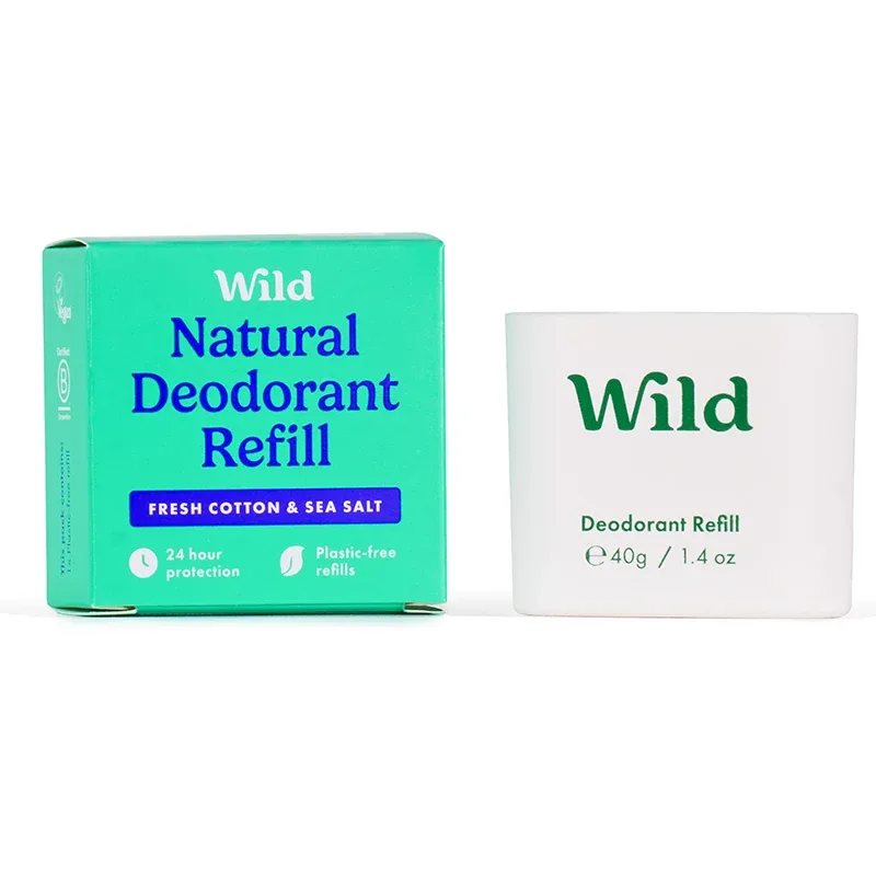 Wild Fresh Cotton & Sea Salt Deo Refill 40g från Wild – köp hos Apotek Hjärtat