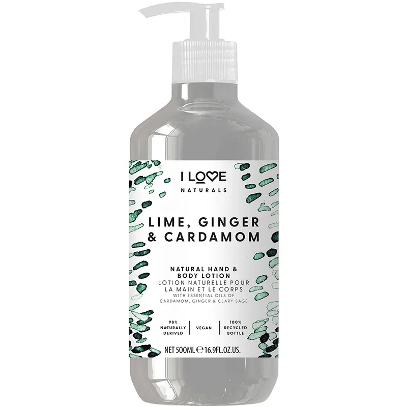 I LOVE Naturals Hand & Body Lotion Lime, Ginger & Cardamom 500 ml från I Love – köp hos Apotek Hjärtat