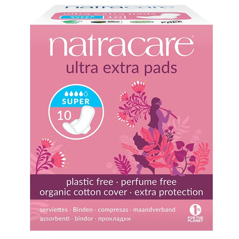 Natracare Binda Ultra Extra Super med Vingar 10 st från Natracare – köp hos Apotek Hjärtat