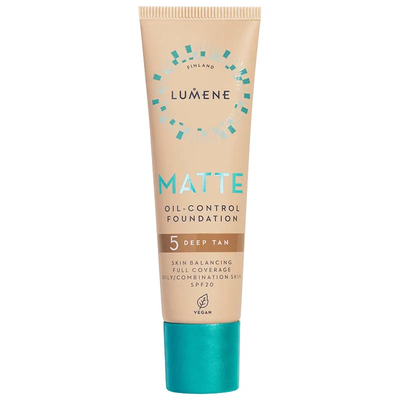 Lumene Matte Oil-Control Foundation SPF 20, 30 ml 5 Deep Tan från Lumene - köp hos Apotek Hjärtat