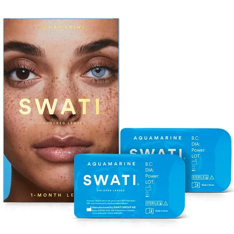 SWATI Cosmetics 1 Month Aquamarine färgade linser från Swati – köp hos Apotek Hjärtat