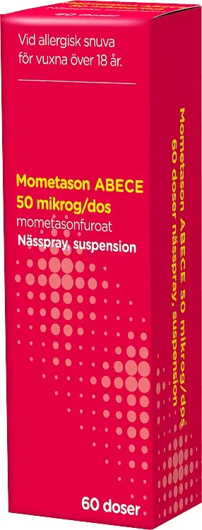 Mometason ABECE Nässpray suspension 50 µg/dos 60 doser från ABECE – köp hos Apotek Hjärtat