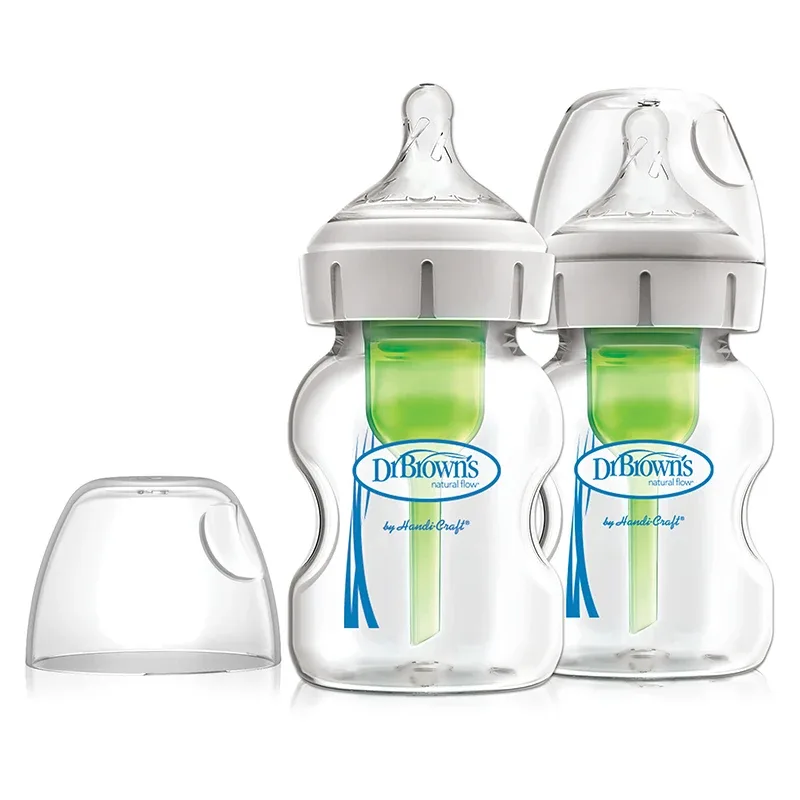Dr. Brown's Options+ Glasflaska 150 ml Bred Hals 2-pack från Dr. Brown's – köp hos Apotek Hjärtat