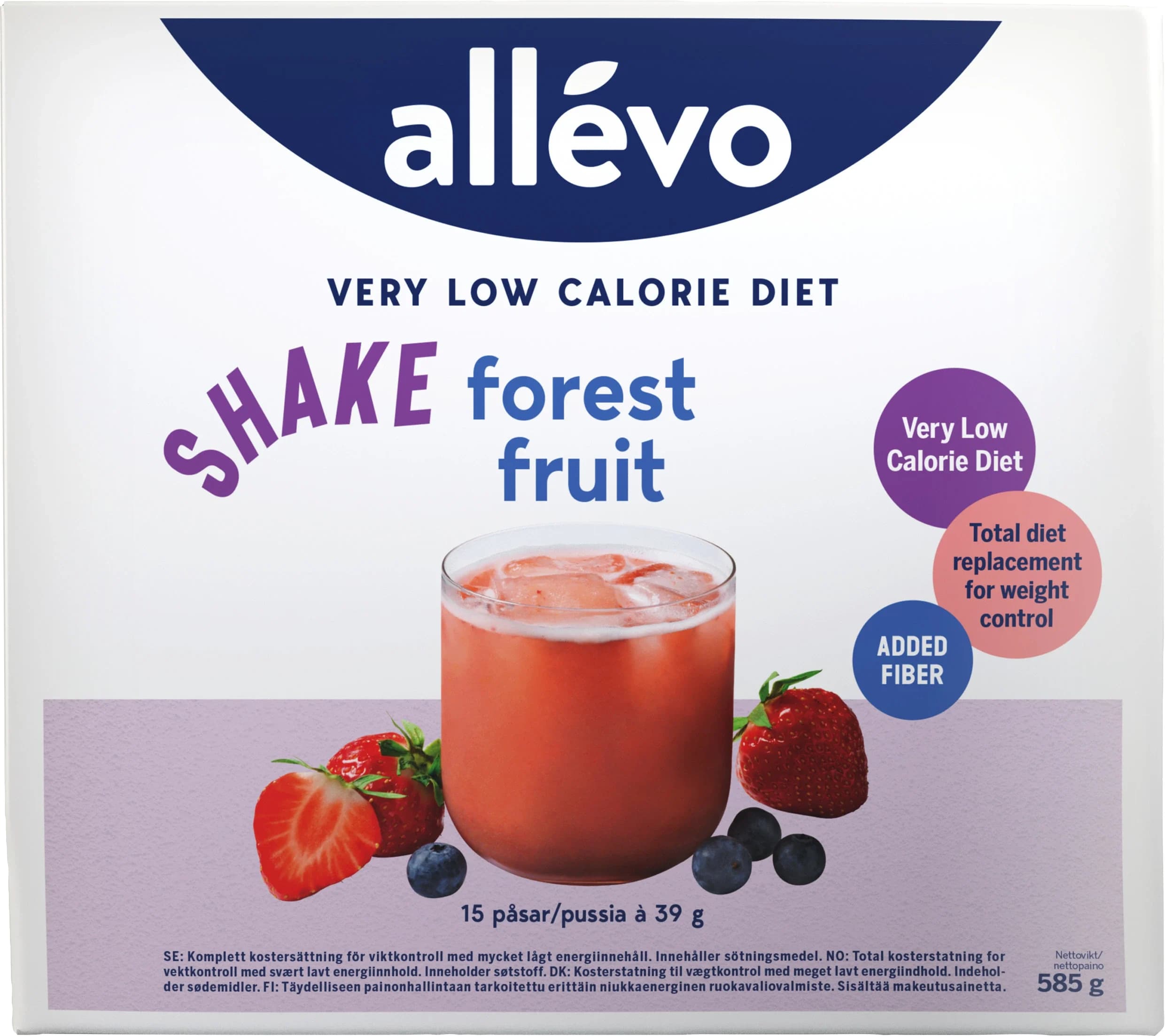 Allévo VLCD Shake Forest Fruit 15 portioner från Allévo – köp hos Apotek Hjärtat